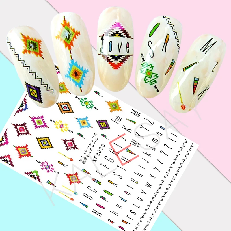 Text Tag LOVE Nail Sticker Decoration Back Glue Letter Love Label Decals Manicure Design Forever Young Stickers for Nails Foil