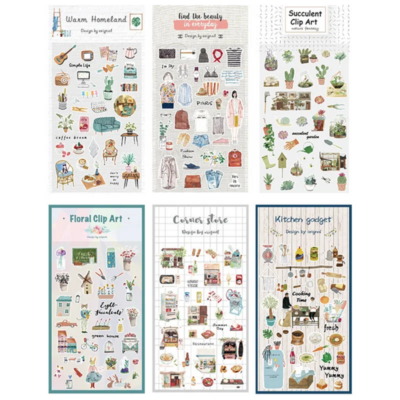 Британские повседневные мультфильм Бумага Стикеры декоративные дневник альбом