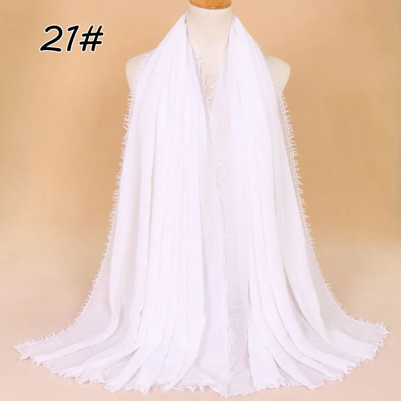 Женский хиджаб в простом стиле популярная однотонная шифоновая шелковая шаль