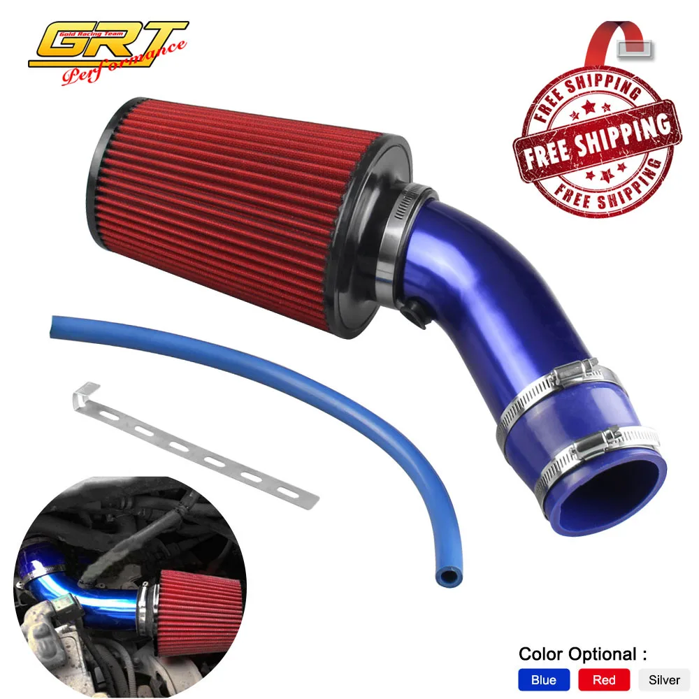 Universal 76mm and 240mm height Cold Air Intake cooling system Filter+3inch/76mm Aluminum car Pipe Pipes Kit | Автомобили и