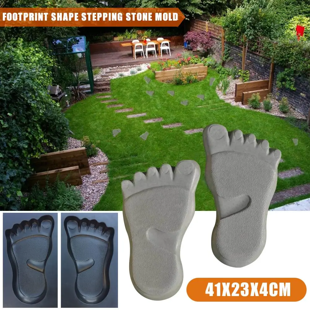 Черный пластик Изготовление DIY мощения формы домашний сад пол дорога бетон