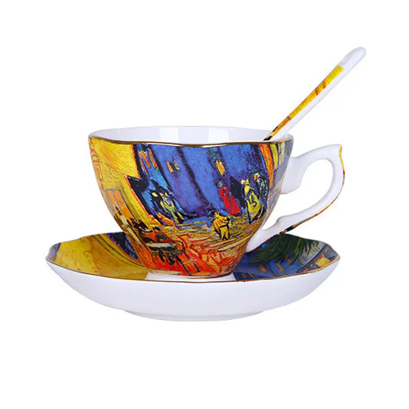 Изысканный костяной фарфор Ван Гог арт известная картина маслом подсматривания