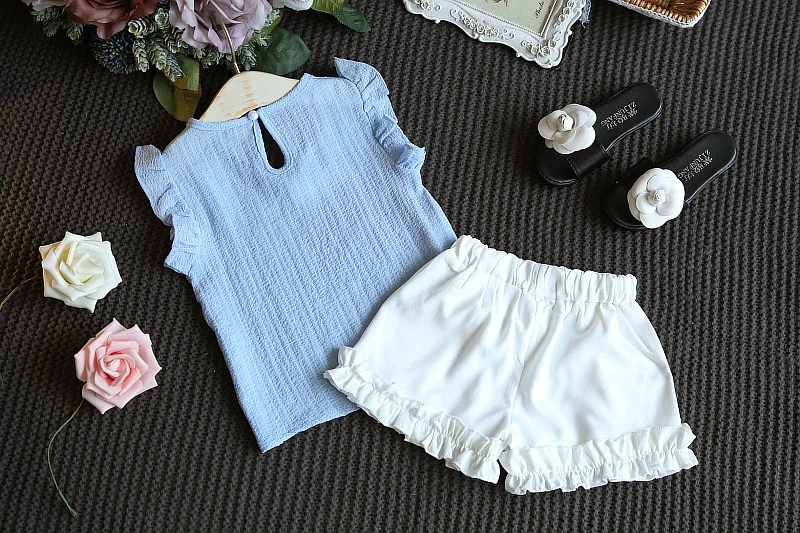 Летняя Новинка 2017 однотонная шифоновая футболка без рукавов R &amp Z для девочек +