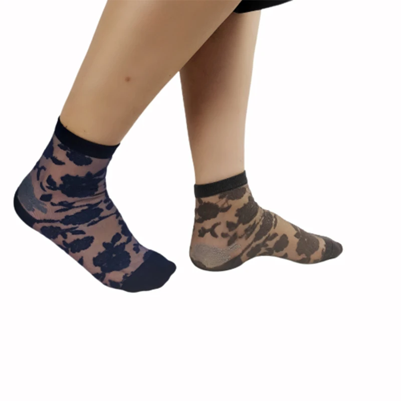 Women's socks fashion summer silk casual glass thin section cool transparent 5 double random delivery | Женская одежда