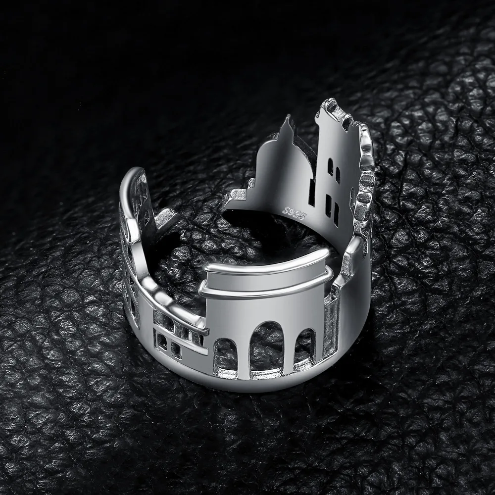 JewelryPalace 925 пробы серебро Винтаж World Travel сувенир Мрамор арки регулируемое Открытое