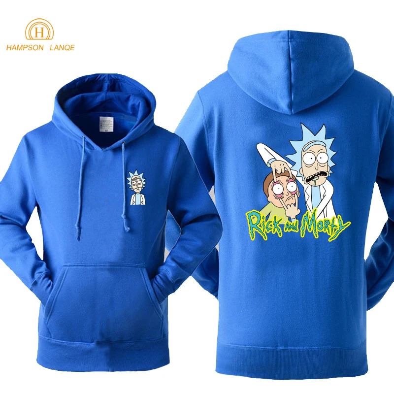 Аниме толстовки Рик и Морти Crazy Rick забавные куртки весна осень повседневные мужские свитера и Толстовки Спортивная Толстовка s-xxl