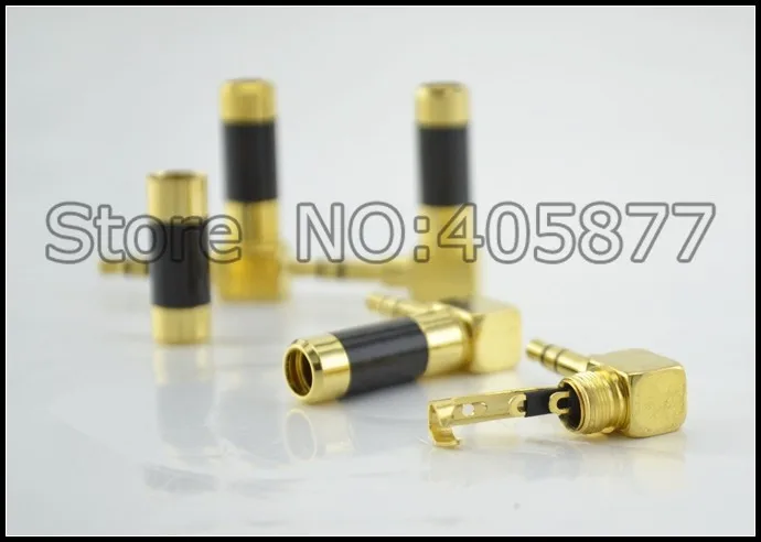 

Hi-End without logo carbon fiber right angled 3.5MM audio plugs adapter 10pieces