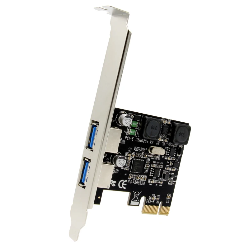 Плата расширения PCI-E с 2 портами USB 3 0 внешняя плата USB3.0 PCIe модулями питания чип NEC