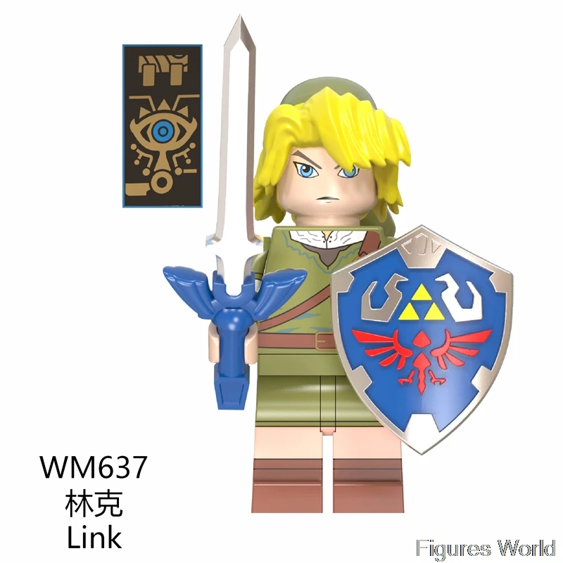 Игра в стиле принцессы Zelda Link, строительные блоки Ninjago, экшн-игрушка, diy Модель, кирпичи, куклы, игрушки для детей, WM6053