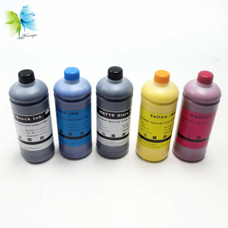 Winnerjet водонепроницаемый пигмент чернила для Epson T3200 T5200 T7200 T3270 T5270 T7270 printer-1000ml/бутылка