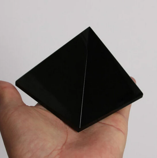 

NATURAL Obsidian quartz crystal Pyramid healing