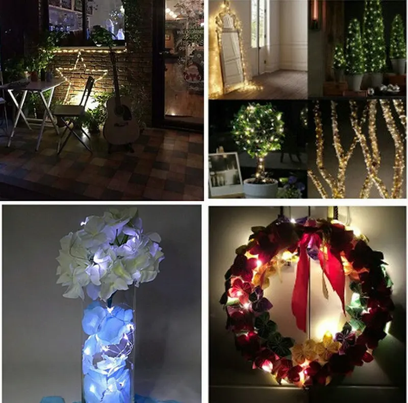 5 шт. 10 м 100 светодиодный Батарея приведенный в действие Луна светящиеся гирлянды