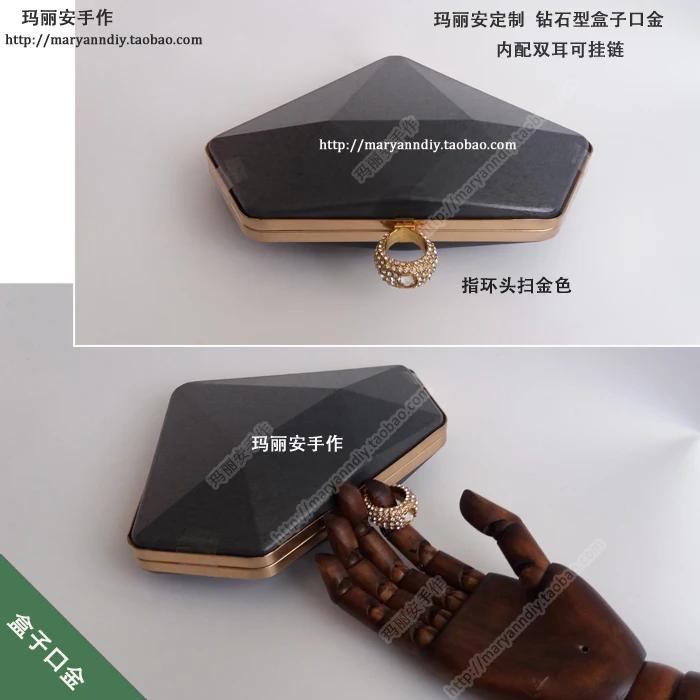 22X9 см рамка для кошелька с черной пластиковой коробкой клатч Obag сумка аксессуары Asas Para Bolso Maleta De Ferramenta части для сумки ручка