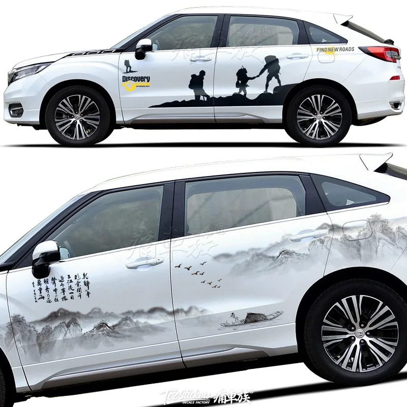 Для Honda CR-VUR-V наклейки для автомобиля украшение для тела модификация CR-VUR-V внешний вид украшение китайская живопись чернильная живопись