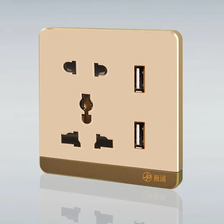 Настенная розетка с двумя USB-портами зарядное устройство вилкой Стандарта