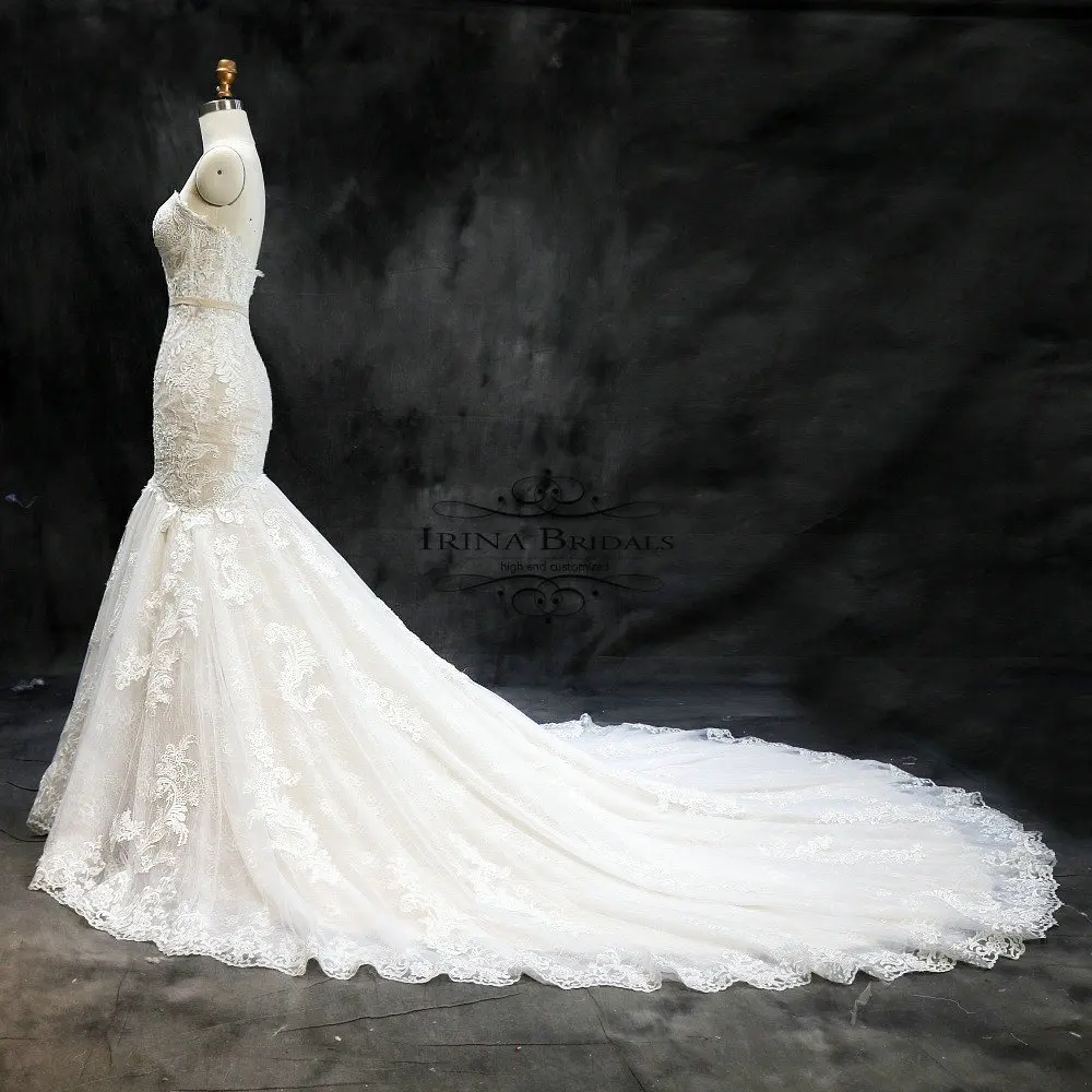 vestido de novia 2019 Off Shoulder Lace Applique Champagne Contrast Color Wedding Dress Mermaid | Свадьбы и торжества