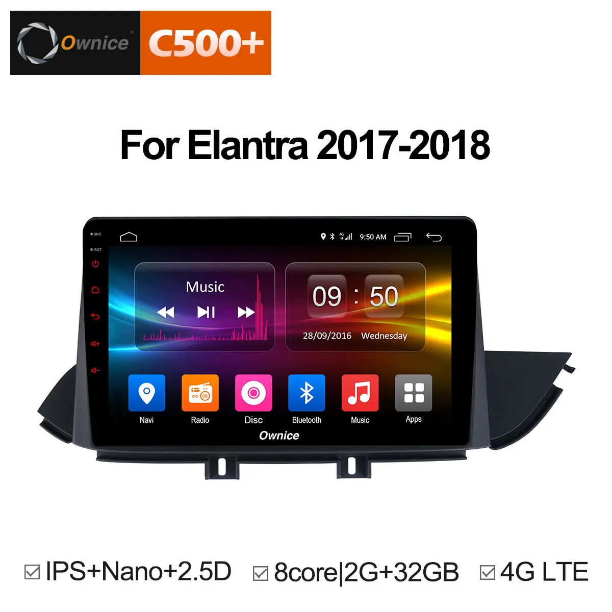 Ownice C500 + G10 Android 8 1 автомобильный мультимедийный плеер Автомобильный DVD для hyundai