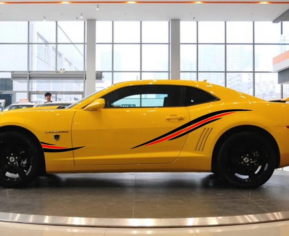Автомобильные наклейки гоночная полоса Для Camaro виниловые на боковые двери