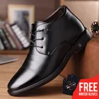 OSCOзимние ботинки для мужчин, теплые плюшевые кожаные ботинки на шнурках, обувь для папы и бизнеса, 2019