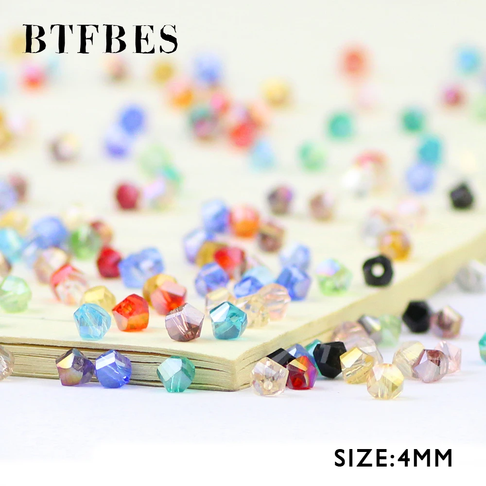 Бусины разделители из австрийского хрусталя BTFBES с огранкой 4 мм 100 шт.|4mm beads|beads for