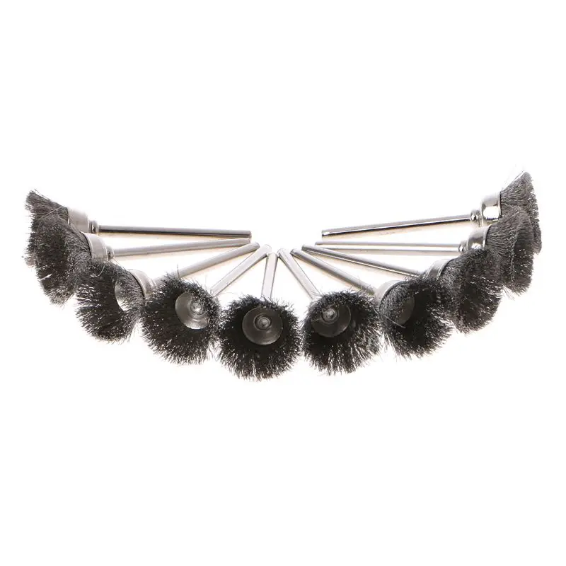 10 шт. стальные щетки колеса провода в форме чашки для электрического инструмента