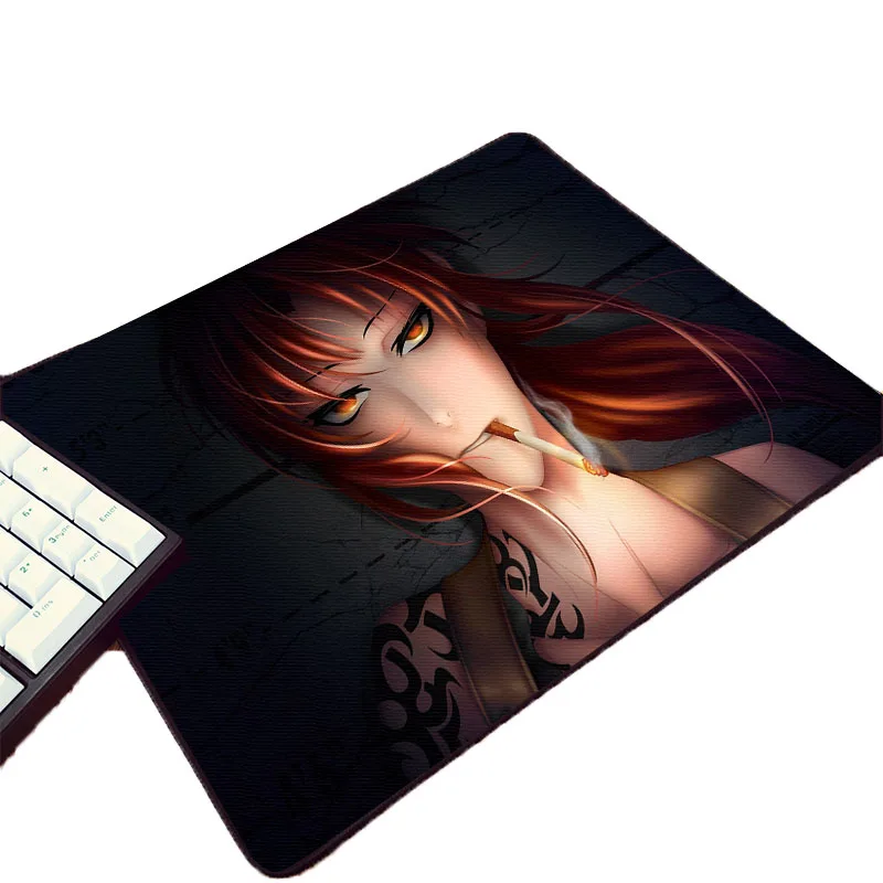 Резиновый игровой мини коврик для мыши Mairuige маленький размер 220x180x2 мм черный