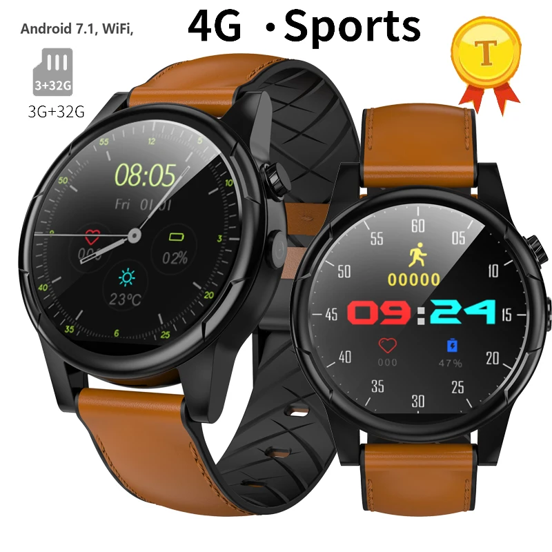 Умные часы с 1 6 дюймовым большим экраном 4G LTE Android sim карта bluetooth поддержка WiFi GPS