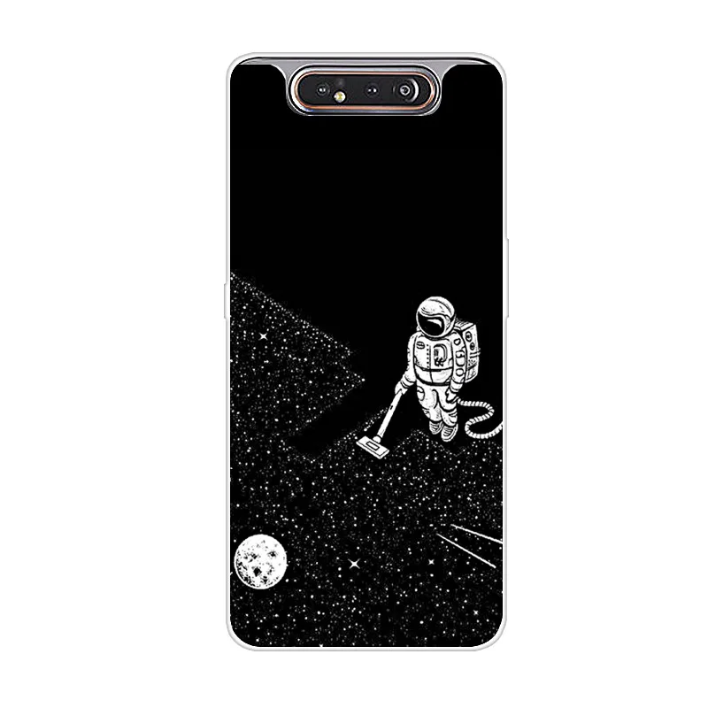 Чехол для телефона для samsung Galaxy A80, силиконовый чехол с цветком, мягкий ТПУ чехол для samsung A80 A 80, чехол, Модный чехол