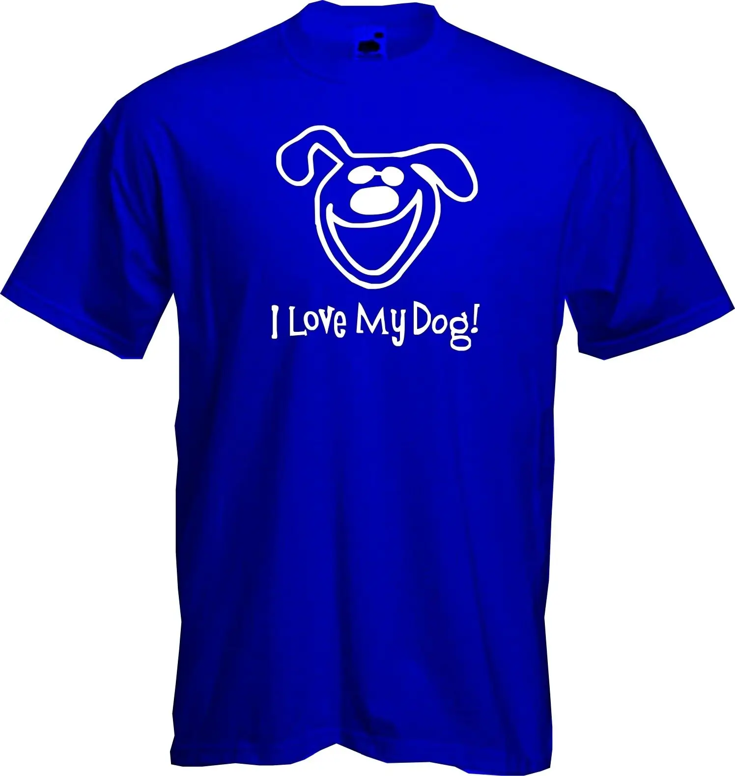 I LOVE MY DOG картинка забавная качественная футболка * Новые футболки Забавные топы