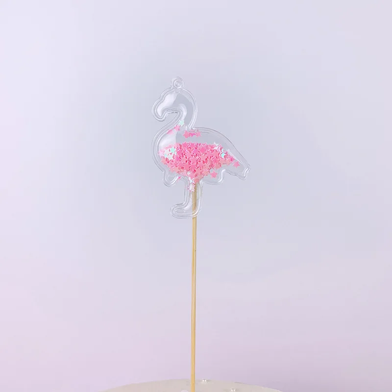 Bling Fairy ПВХ Топпер для торта Единорог Любовь Корона облако Блестящий Фламинго кекс Топпер для свадьбы День рождения украшения торта