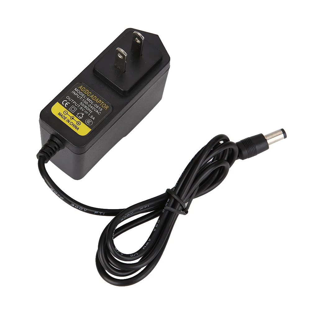 US Plug Переменный ток в постоянный 5,5 мм* 2,1 мм 5,5 мм* 2,5 мм импульсный источник питания преобразователь переменного тока адаптер постоянного тока 5 В 1.5A источник питания зарядное устройство - Цвет: US Plug