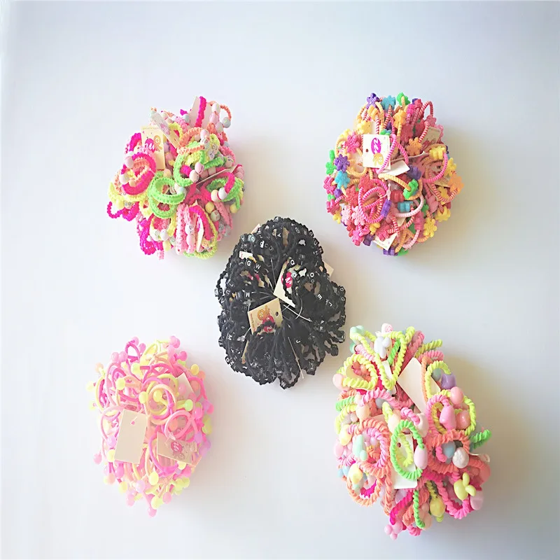 50 шт. Детские резинки для волос с бантом в коробке|children hair accessories|fashion accessorieshair