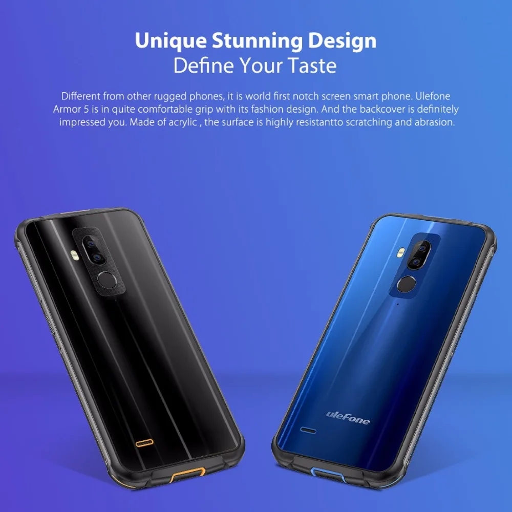 Ulefone Броня 5 IP68 Водонепроницаемый Беспроводной заряжать смартфон 85 &quotHD + MT6763 Octa Core