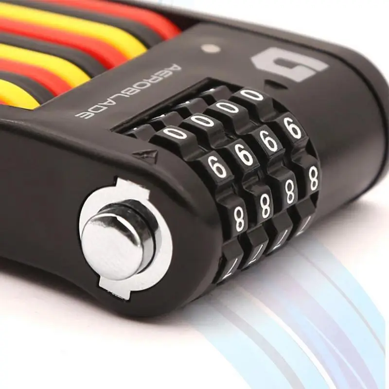 Складной мини замок с паролем портативный велосипедный для горных и шоссейных