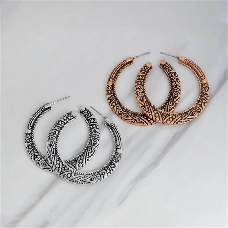 2017 Newest Big Round Statement Earring For Women Special Design Boho Stud Earrings Fashion Bohemian Jewelry Gifts | Украшения и