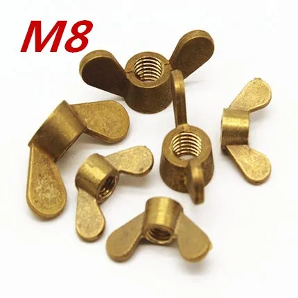 

50pcs/lot M8 Brass Wing Nuts Butterfly Nuts Free Shipping