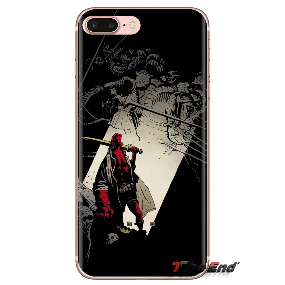 Transparent TPU Skin Case For Samsung Galaxy S3 S4 S5 Mini S6 S7 Edge S8 S9 S10 Plus Note 3 4 5 8 9 cool american Comics hellboy |