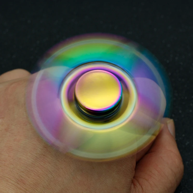 Радуга рука Tri Непоседа счетчик треугольник torqbar латунь палец Spinner игрушка ВДГ