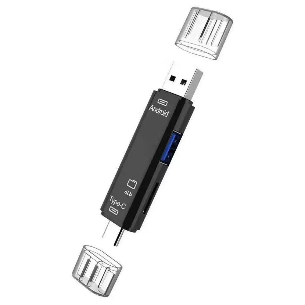 Type-C 5 в 1 адаптер для чтения карт OTG Поддержка SD/TF/Type-C/USB 3 0/Micro USB |