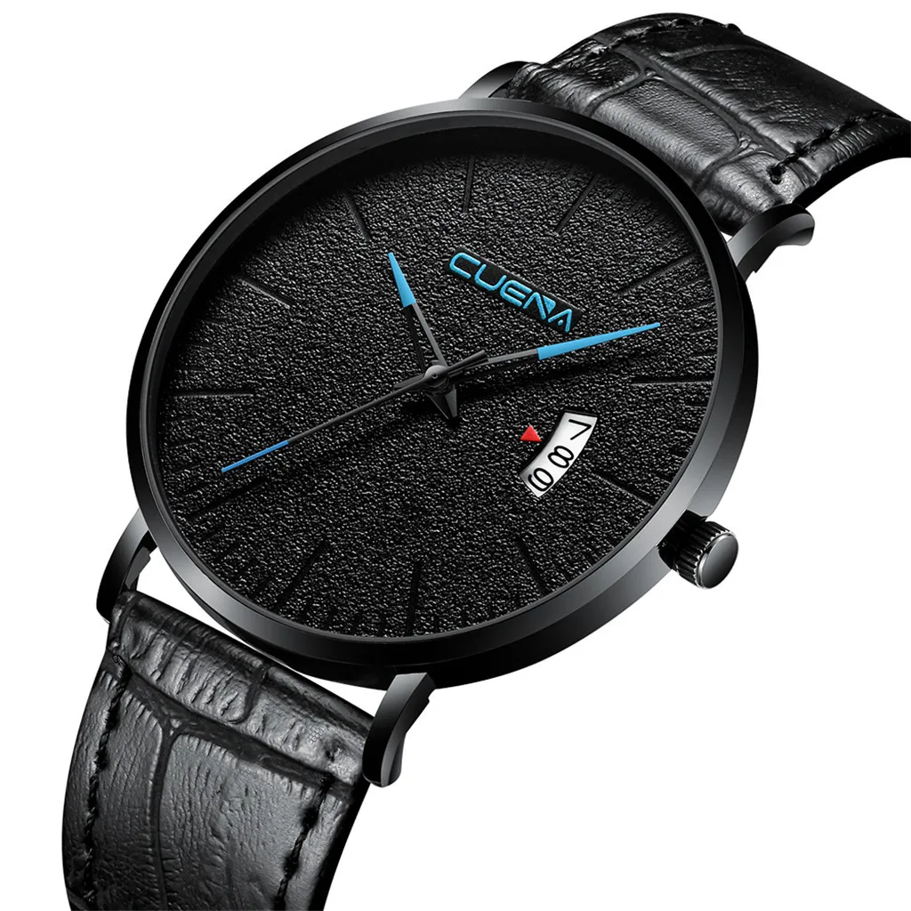 Часы CUENA мужские кварцевые из нержавеющей стали с циферблатом повседневные