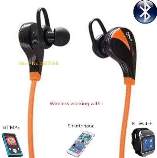 Qinkar Bluetooth 4 0 наушники Беспроводной стерео спортивные Студио Музыкальная