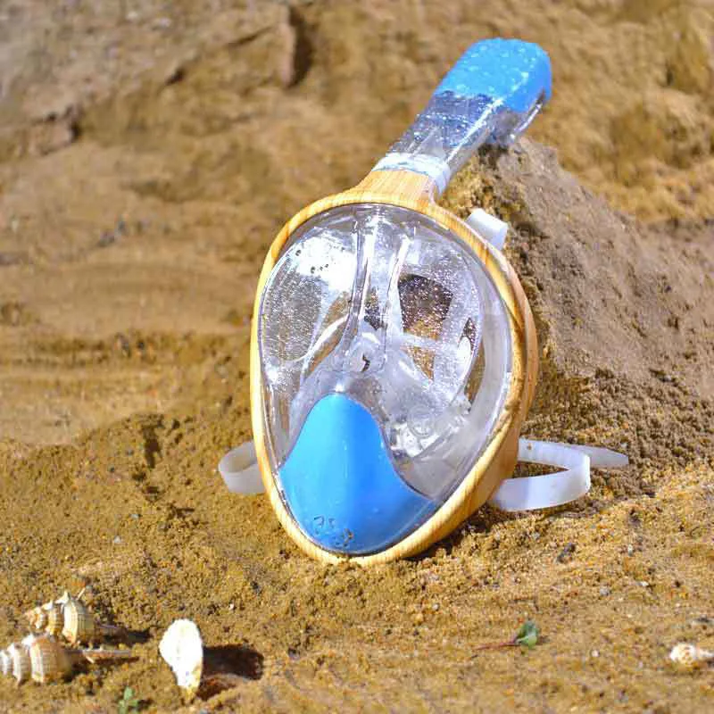 Маска для подводного плавания с полным лицом панорамный вид анти туман утечка