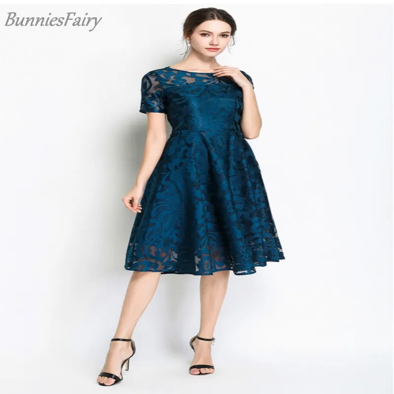 BunniesFairy 2018 летнее новое женское элегантное винтажное кружевное плиссированное