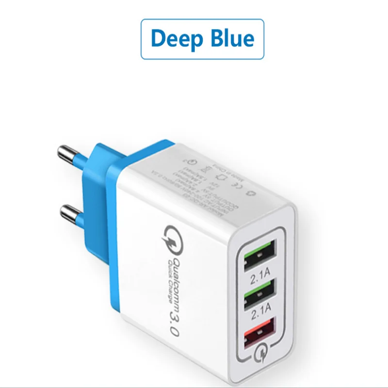 Универсальный 18 Вт USB quick charge 3,0 5V 3A для Iphone 7 8 EU US Plug, быстрое зарядное устройство для мобильного телефона Samsug s8 s9 huawei