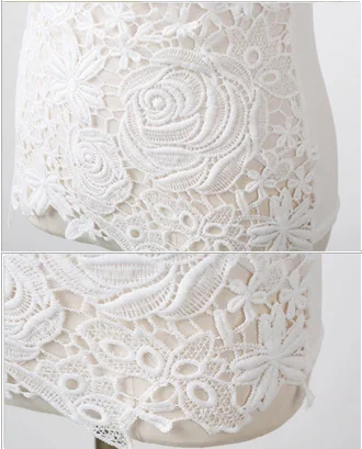 Мода женщин дешевые одежда китай женский Большой размер белый кружева танки