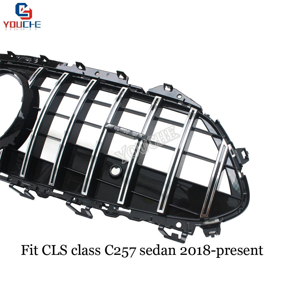 

C257 GT Grill ABS Replacement Front Grille For Mercedes CLS Class C257 4-Door Sedan 2018 - Present CLS300 CLS350 CLS450 CLS500