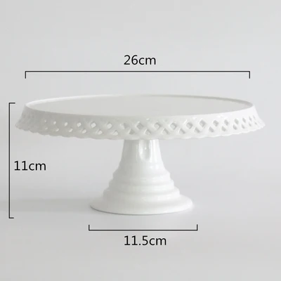 Новое поступление 2019 керамическая подставка для торта белая леденец печенье