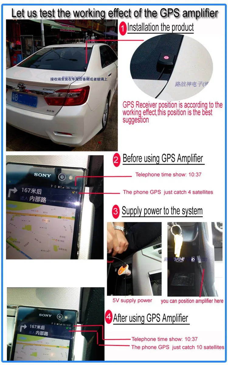 IaotuGo Автомобильная gps антенна навигатор усилитель 5 м/16FT автомобильный внешний ретранслятор усилитель gps приемник для автомобиля DVD gps телефон