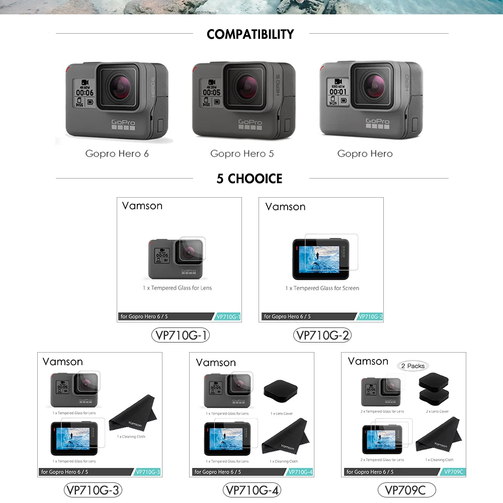 Защитная пленка для объектива Gopro Hero7 6 5 закаленное стекло | Электроника