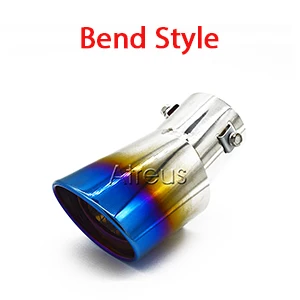 blue bend style Автомобильный глушитель для Honda fit Nissan Mitsubishi Toyota Corolla Prius Vios для Suzuki Swift Sx4 Chevrolet Cruze Aveo - Название цвета: blue bend style